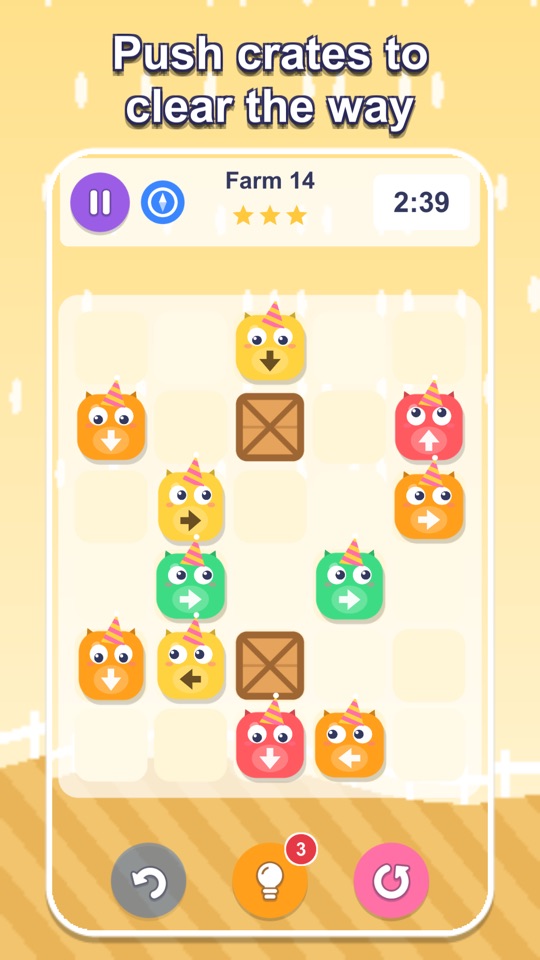 Color Critters Farm world level with crates