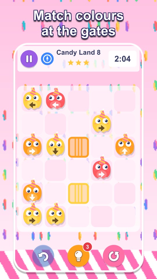 Color Critters Candy Land level with colour gates